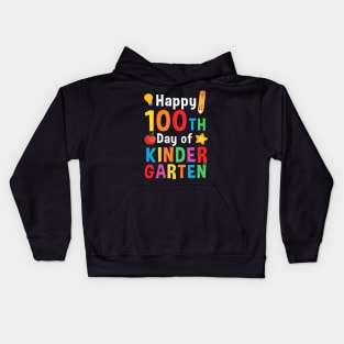 Happy 100th Days of Kindergarten Kids Hoodie